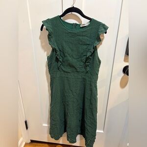 EcoWish Forest Green Lace Dress